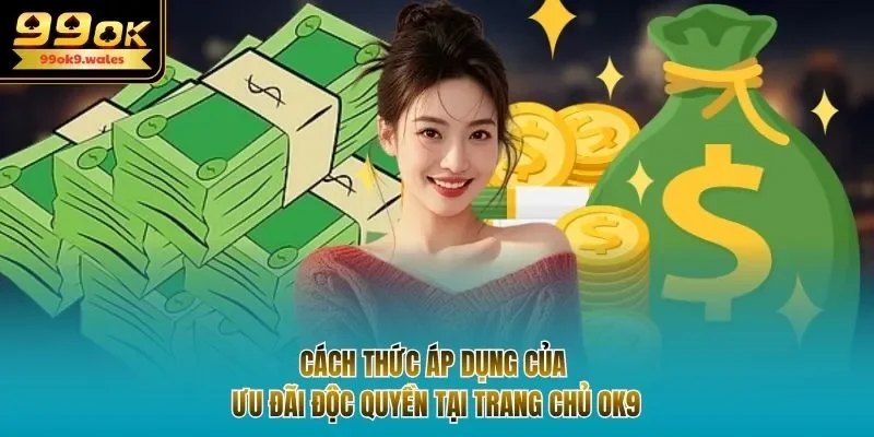 Cách thức áp dụng của ưu đãi độc quyền tại trang chủ OK9